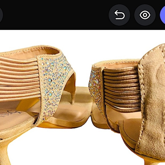 Rouge Helium Women’s Zeal Square Toe Slide In Crystal High Sandal Thong - Picture 5 of 5